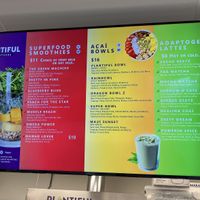 2026 menu  at Plantiful Superfoods - First & Union in Seattle
