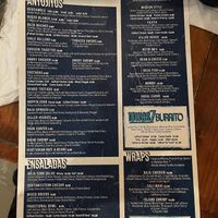 Menu 2  at Tower 7 Baja Mexican Grill in Wrightsville Beach