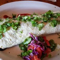 Burrito with tofu and veggies at Tower 7 Baja Mexican Grill in Wrightsville Beach