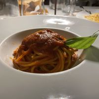 Linguine with marinara   at Taverna Bounvicino in Amalfi