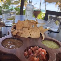 Guac and chips    at Ziggy's in Tulum