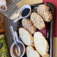 Olive paste with breads and olive oils  at Osteria Da Pampo in Venice