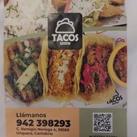 Menu available via QR code at TACOS POINT in Unquera