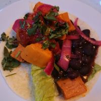 Sweet potato and black bean vegan taco (nice but tiny!) at Lounges - Milo Lounge in Liverpool