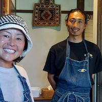 Sweet and kind owners at Early Bird Coffee in Kamakura
