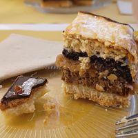Twix and Slovenian Apple cake at Barbarella PLANT Bistro in Ljubljana