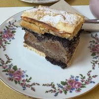 Traditional cake  at Barbarella PLANT Bistro in Ljubljana