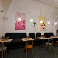 Interior at Barbarella PLANT Bistro in Ljubljana