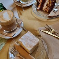 cakes and coffee specialities at Barbarella PLANT Bistro in Ljubljana