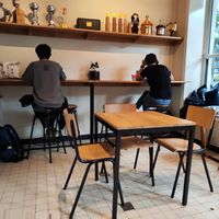 Indoor seating at MAME  in Zurich