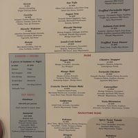 Full menu  at Taikun in George Town