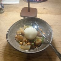 Citroensorbet ijs met peer  at De Stad in Venray