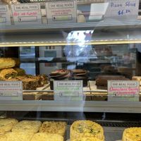 Cakes clearly marked vegan!!  at The Real Food Kitchen  in Orewa