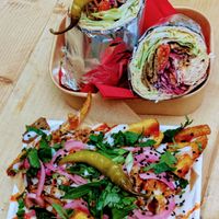 Seitan kebab and loaded fries at SEITANIC @ Chew's Yard in Preston