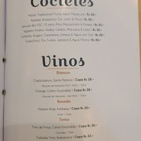 Menú at LEMURIA in La Paz