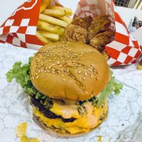 Double smash beef + nuggets + fries  at Rightside Fast Food - Pavilion KL in Kuala Lumpur