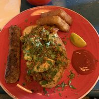 smashed avo brunch (added hash browns and a vegan sausage as extras)  at Lounges - Ocho Lounge in Penarth