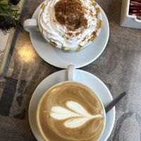 Biscoff latte and oat milk latte   at iCafe  in Glasgow