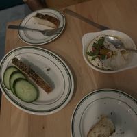 White bean hummus with zaatar focaccia  at Fancy's in Burlington