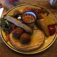 Vegan Breakfast + extra vegan sausage   at Lounges - Velo Lounge in Bath