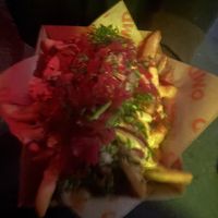 Loaded fries with mixed “grill" delicious and at the winter night market every Wednesday!   at Oh my Döner in Melbourne