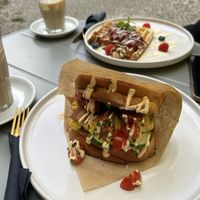 Yummy brunch!  at Vegan Backyard in Berlin