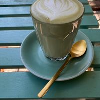 Green Focus latte at Vegan Backyard in Berlin