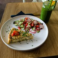 Vegan quiche at Vegan Backyard at Vegan Backyard in Berlin