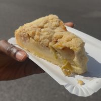 Rhubarb crumble cheesecake  at Vegan Backyard in Berlin