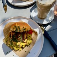 Veggdrop sandwich  at Vegan Backyard in Berlin