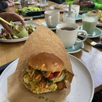 Egg drop sandwich  at Vegan Backyard in Berlin