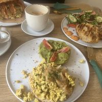 Abo scramble (V)egg roll and toasted sandwich   at Vegan Backyard in Berlin