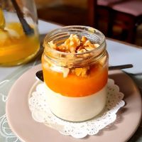 Doce de chia com compotade abobora e nozes. at Volta e Meia in Figueira Da Foz