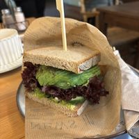 acocado sandwich  at Café Wolke in Frankfurt