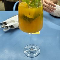 Mango juice at Jawed's Remise in Luebeck