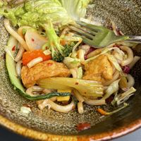 Pfad der Liebe: udon noodles with tofu and vegetables   at House of Vegan in Leipzig