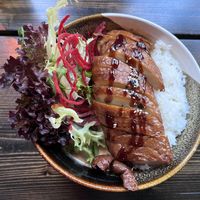 Reisbowl mit veganer Ente (33)  at House of Vegan in Leipzig