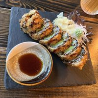 Crispy Rolls with Tofu, Avocado and Greens   at House of Vegan in Leipzig