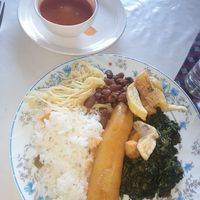 Buffet plate at Vitamino in Cyangugu