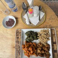 My lunch feast  at Kigali Pan-Afrikan Kitchen in Kigali