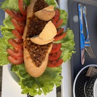 savory filled bread, very tastyy  at Batidor Pasteleria in Fisterra