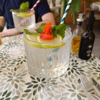 Elderflower lemonade at Santé in Mallorca
