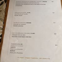 Menu   at Santé in Mallorca