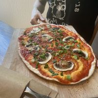 Großer veganer Flammkuchen   at Waffelhaus zum Bergischen Löwen in Solingen