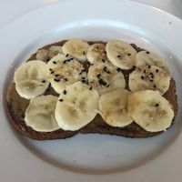 Peanut butter and banana toast  at Circle Cafe - Mirdif in Dubai