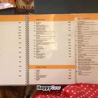 The vegetarian section of the menu, plus the salad section. There is also a falafel wrap which does not appear here at Lagonid in Yerevan