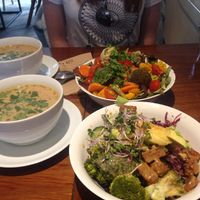 Vegan Tom Kha soups with Tempeh bowl and Mexican bowl  at SLA - Ceintuurbaan in Amsterdam