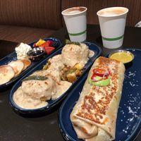 Breakfast burrito, biscuits & gravy  at Nova Terra Kitchen & Creamery in Sebastopol