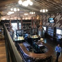 View from upper level over bar  at Nova Terra Kitchen & Creamery in Sebastopol