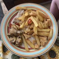 Vegan gf salt & pepper munchie box & spring roll   at Sweet Mandarin in Manchester